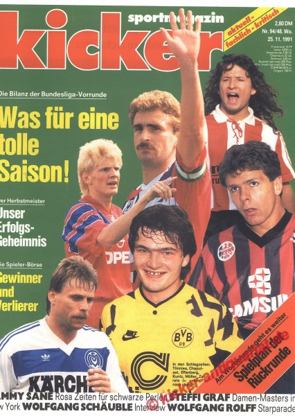 Effenberg (Bayern München). Was für eine tolle Saison! KUNTZ, CHPUISAT, MÖLLER, ZARATE, TÖNNIES