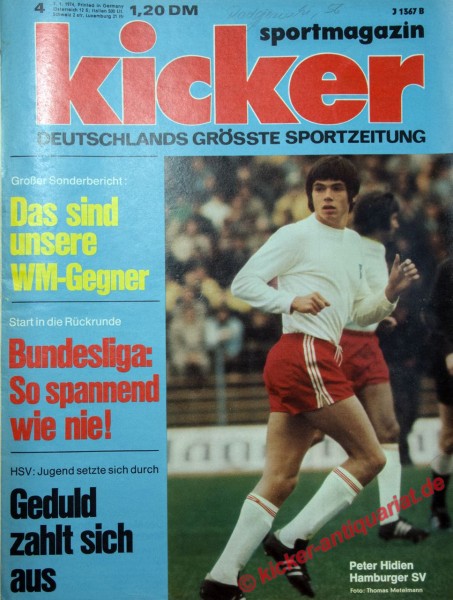 Kicker Sportmagazin Nr. 4, 7.1.1974 bis 13.1.1974