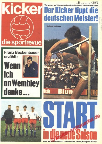 Kicker Sportrevue Nr. 31, 31.7.1967 bis 6.8.1967