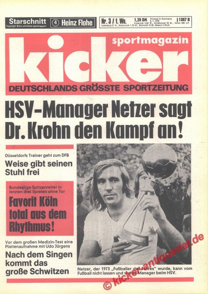 Kicker Sportmagazin Nr. 3, 5.1.1978 bis 11.1.1978