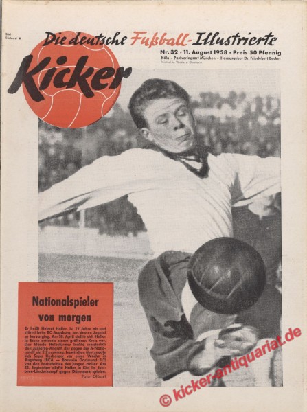 Kicker Nr. 32, 11.8.1958 bis 17.8.1958