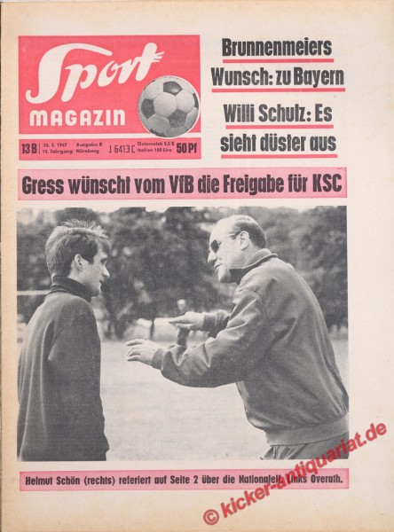 Sportmagazin Nr. 13B, 30.3.1967 bis 5.4.1967