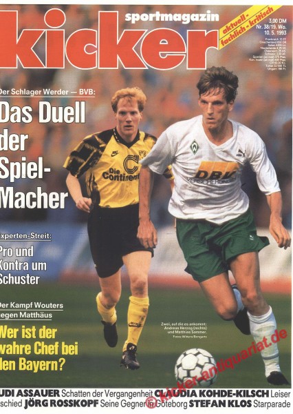 DAS DUELL DER SPIEL-MACHER: Andreas Herzog und Matthias Sammer.