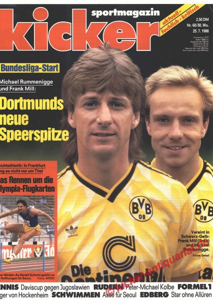 Kicker Sportmagazin Nr. 60, 25.7.1988 bis 31.7.1988