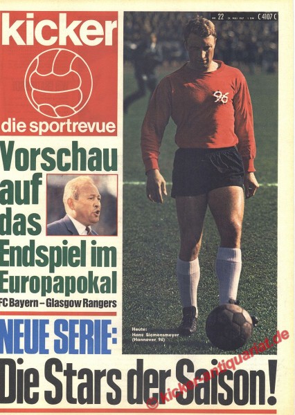 Kicker Sportrevue Nr. 22, 29.5.1967 bis 4.6.1967