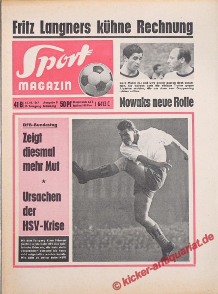 Sportmagazin Nr. 41B, 12.10.1967 bis 18.10.1967