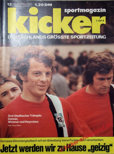 Kicker Sportmagazin Nr. 12, 4.2.1974 bis 10.2.1974