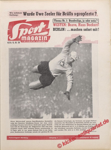Sportmagazin Nr. 41B, 8.10.1959 bis 14.10.1959