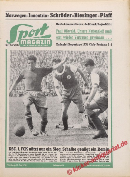 Sportmagazin Nr. 24A, 11.6.1956 bis 17.6.1956