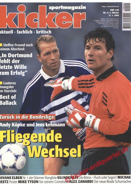 Kicker Sportmagazin Nr. 4, 11.1.1999 bis 17.1.1999