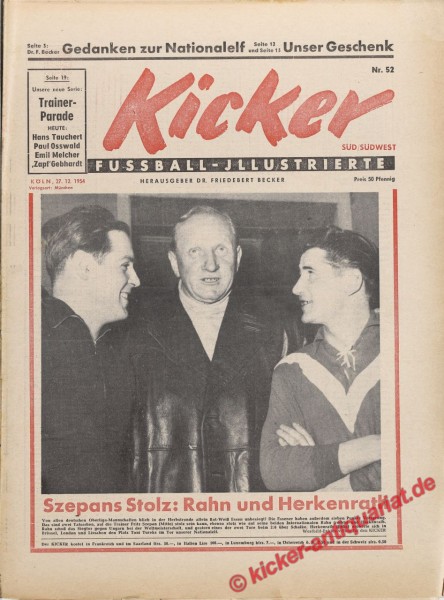 Kicker Nr. 52, 27.12.1954 bis 2.1.1955