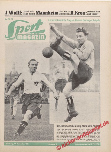 Sportmagazin Nr. 51, 19.12.1951 bis 25.12.1951