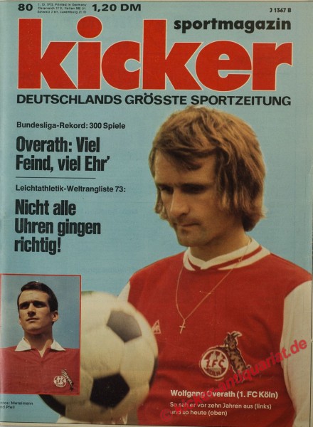 Kicker Sportmagazin Nr. 80, 4.10.1973 bis 10.10.1973
