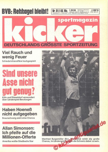 Kicker Sportmagazin Nr. 91, 10.11.1977 bis 16.11.1977