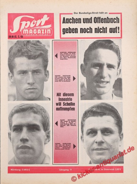 Helmut Kapitulski (Borussia Dortmund), Klaus Matischak ( Schalke 04), Georg Gawliczek (Schalke 04), Günther Herrmann 