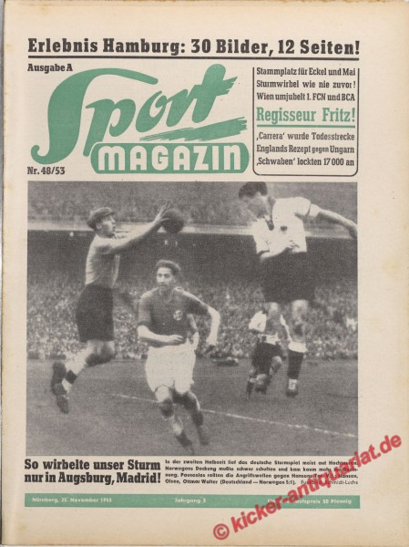 Sportmagazin Nr. 48A, 25.11.1953 bis 1.12.1953