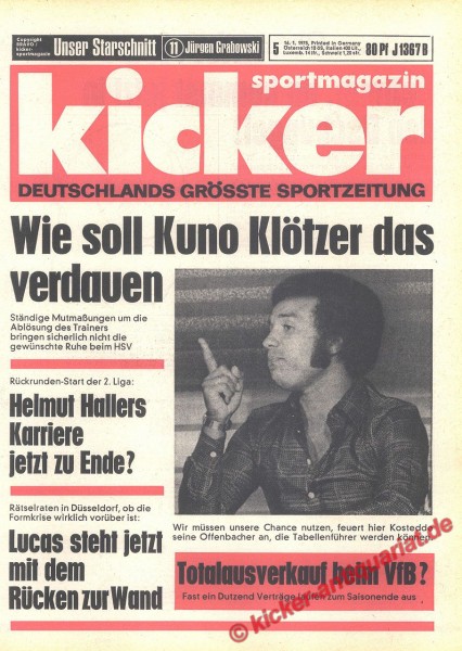 Kicker Sportmagazin Nr. 5, 16.1.1975 bis 22.1.1975