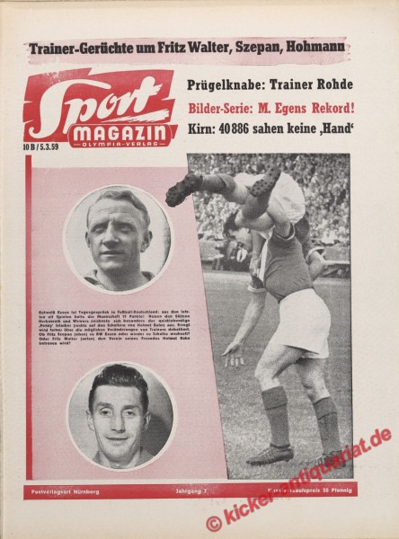 Sportmagazin Nr. 10B, 5.3.1959 bis 11.3.1959