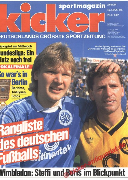 Frank Pagelsdorf (Borussia Dortmund) und Wolfgang de Beer