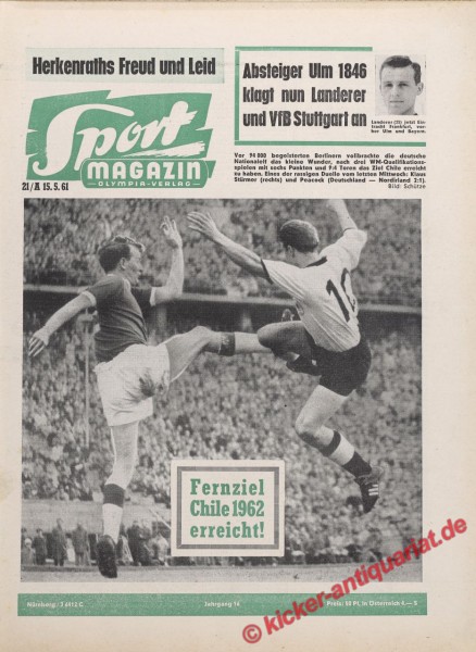 Sportmagazin Nr. 21A, 15.5.1961 bis 21.5.1961