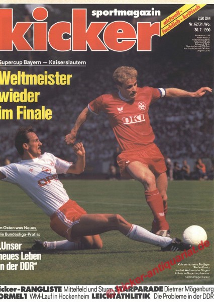 Titelbild: Stefan Kuntz (Kaiserslautern) und Jürgen Kohler (Bayern München)