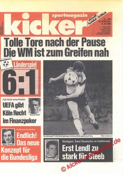 Kicker Schlagzeile: Tolle Tore nach der Pause. Die WM ist zum Greifen nah.