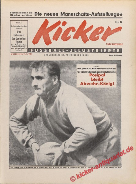 Kicker Nr. 29, 19.7.1954 bis 25.7.1954