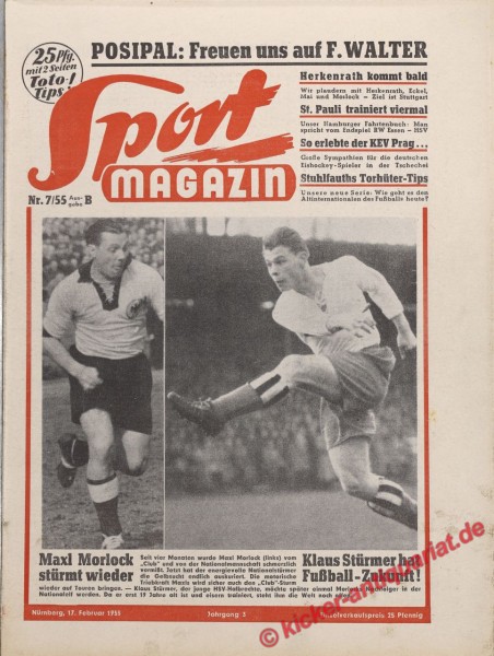 Sportmagazin Nr. 7B, 17.2.1955 bis 23.2.1955