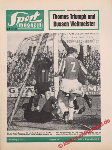 Sportmagazin Nr. 11A, 18.3.1963 bis 24.3.1963