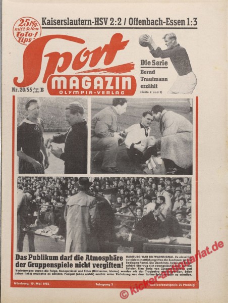 Sportmagazin Nr. 20B, 19.5.1955 bis 25.5.1955