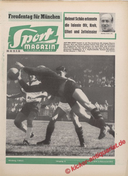 Sportmagazin Nr. 36A, 28.8.1961 bis 3.9.1961