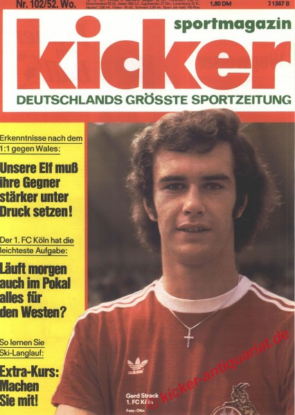 Kicker Sportmagazin Nr. 102, 19.12.1977 bis 25.12.1977
