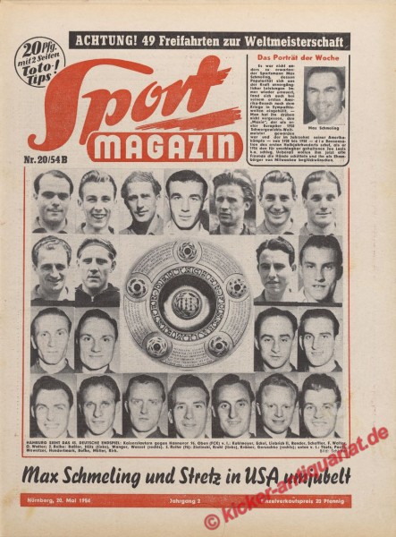 Sportmagazin Nr. 20B, 20.5.1954 bis 26.5.1954