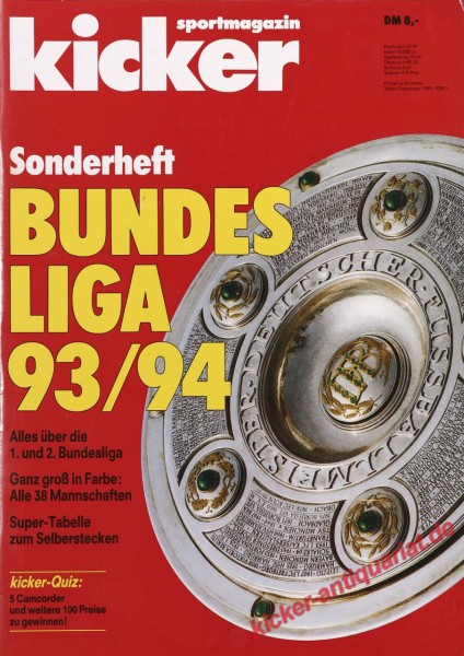 Kicker Sonderheft BL 1993/94
