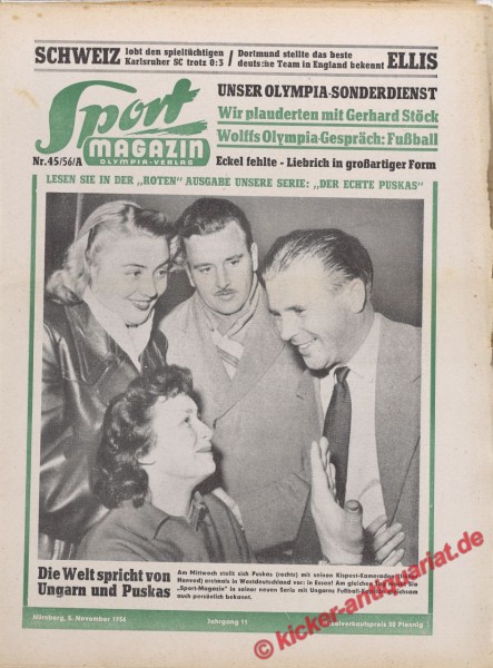 Sportmagazin Nr. 45A, 5.11.1956 bis 11.11.1956