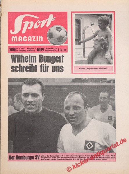 Sportmagazin Nr. 29B, 20.7.1967 bis 26.7.1967