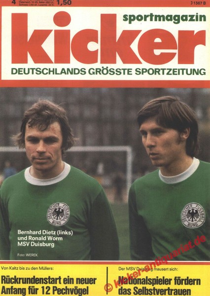 Kicker Sportmagazin Nr. 4, 12.1.1976 bis 18.1.1976