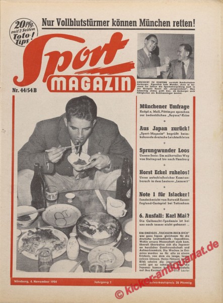 Sportmagazin Nr. 44B, 4.11.1954 bis 10.11.1954