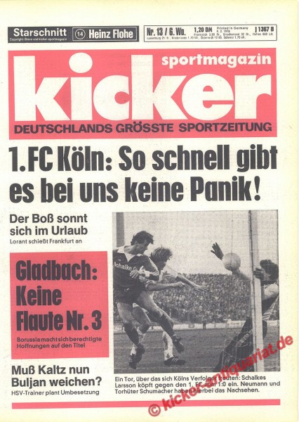 Kicker Sportmagazin Nr. 13, 9.2.1978 bis 15.2.1978