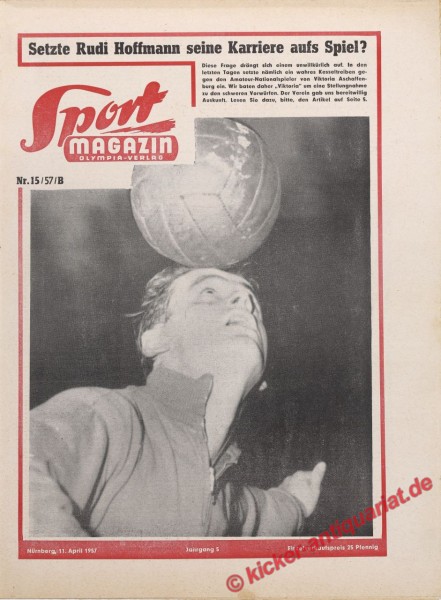 Sportmagazin Nr. 15B, 11.4.1957 bis 17.4.1957