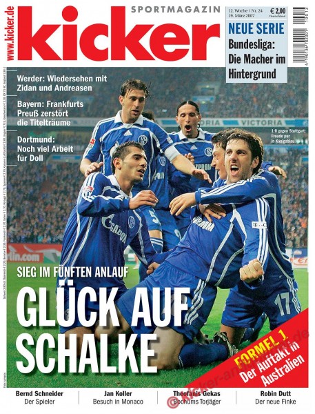 Kicker Sportmagazin Nr. 24, 19.3.2007 bis 25.3.2007
