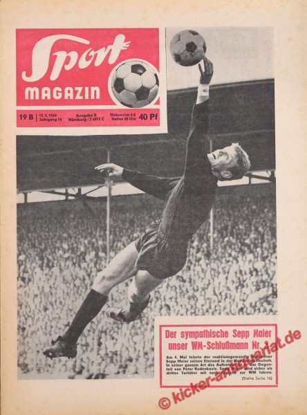 Sportmagazin Nr. 19B, 12.5.1966 bis 18.5.1966