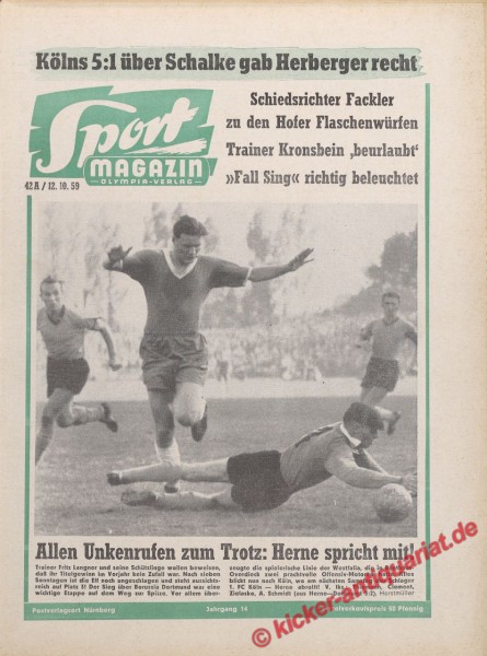 Sportmagazin Nr. 41A, 12.10.1959 bis 18.10.1959
