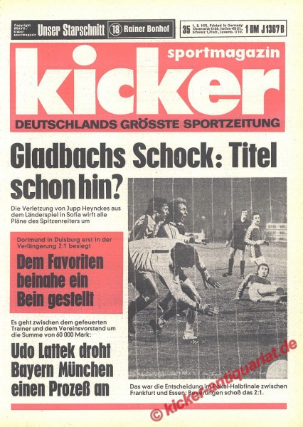Kicker Sportmagazin Nr. 35, 1.5.1975 bis 7.5.1975
