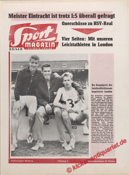 Sportmagazin Nr. 32B, 6.8.1959 bis 12.8.1959