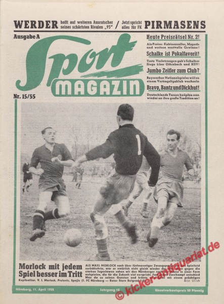 Sportmagazin Nr. 15A, 12.4.1955 bis 18.4.1955