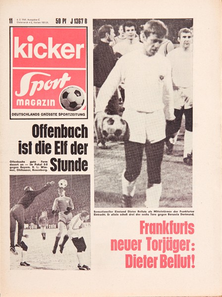 Kicker Sportmagazin Nr. 11, 6.2.1969 bis 12.2.1969