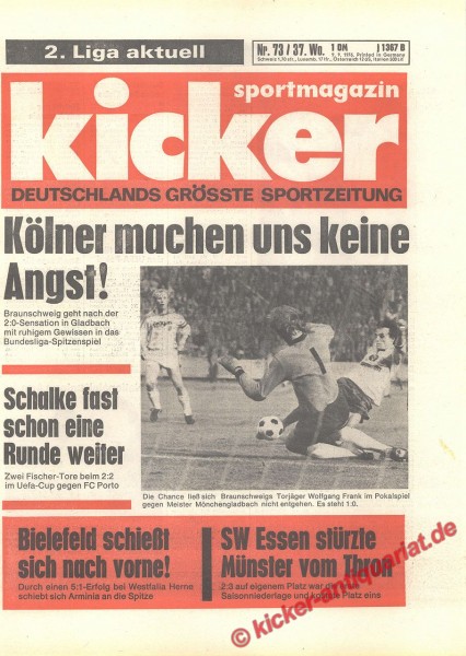 Kicker Sportmagazin Nr. 73, 9.9.1976 bis 15.9.1976