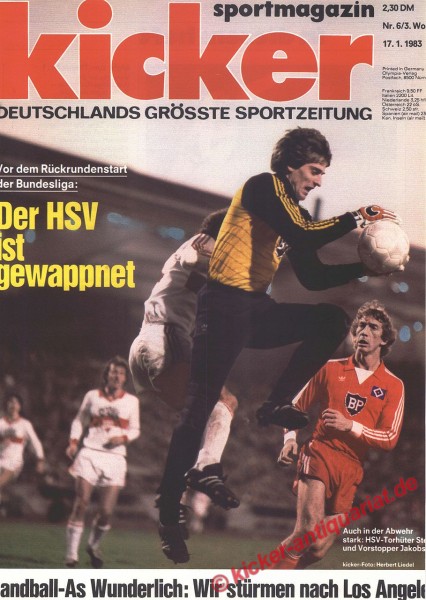 Kicker Sportmagazin Nr. 6, 17.1.1983 bis 23.1.1983