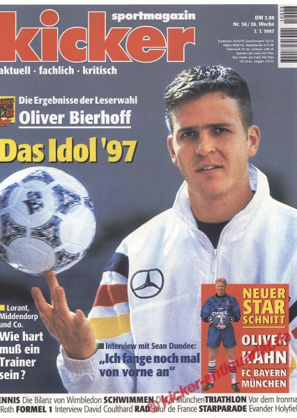 Kicker Sportmagazin Nr. 56, 7.7.1997 bis 13.7.1997